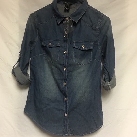 Nella Fantasia denim button down shirt - Picture 1 of 8